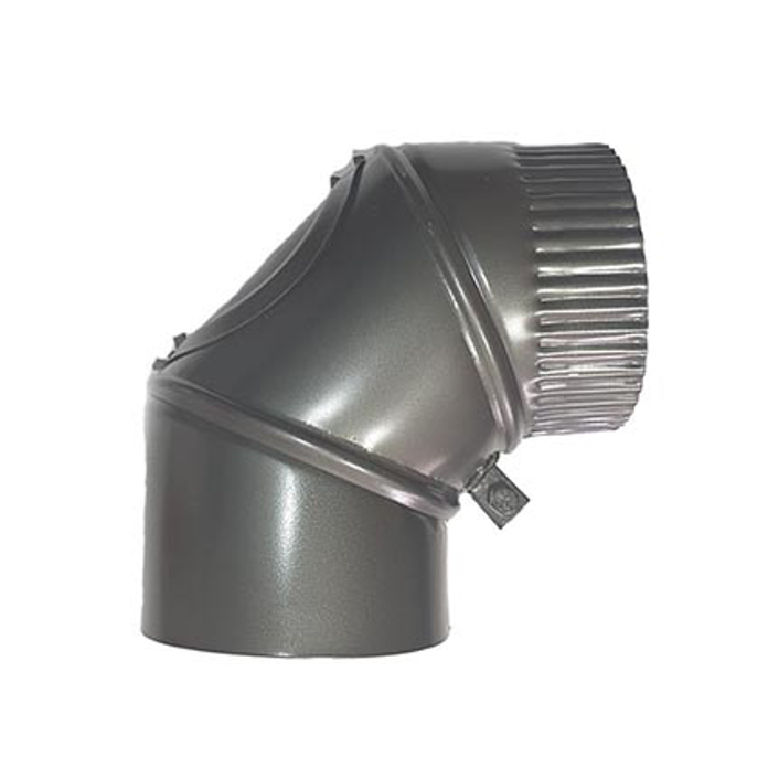 Slika Dimno koleno Ø 150 mm sa otvorom za čišćenje crno