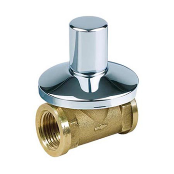 Mesingani ravni propusni ventil 1/2 sa ukrasnom kapom L50 tip B za vodovodne instalacije