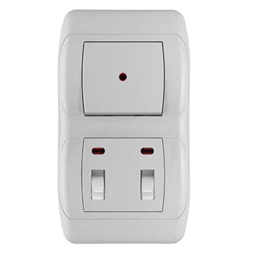 Vertikalni indikator za kupatilo Royal sa jednopolnom sklopkom bele boje