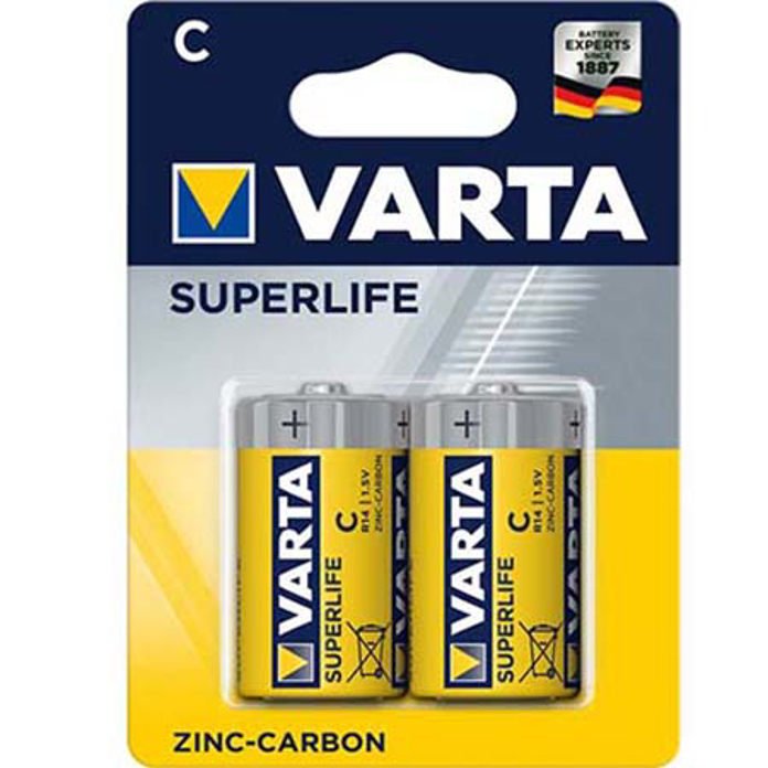 Slika Baterija STANDARDNA C1.5V R14 Superlife Cink-karbon Varta AA