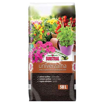 Pakovanje univerzalne zemlje SUBSTRAL 50 litara SC909 za sadnju biljaka u bašti i saksijama