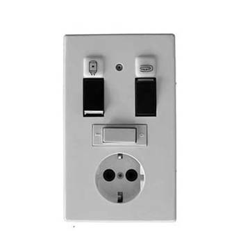 Vertikalni indikator za kupatilo Elid 214.40 sa tri prekidača i utičnicom