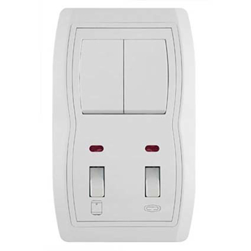 Vertikalni indikator za kupatilo Status sa serijskom sklopkom bele boje