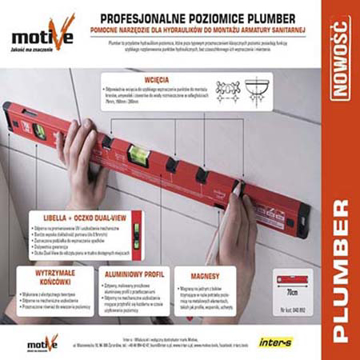 Slika Libela za vodoinstalatere PROFI MOTIVE 70 cm aluminijumska