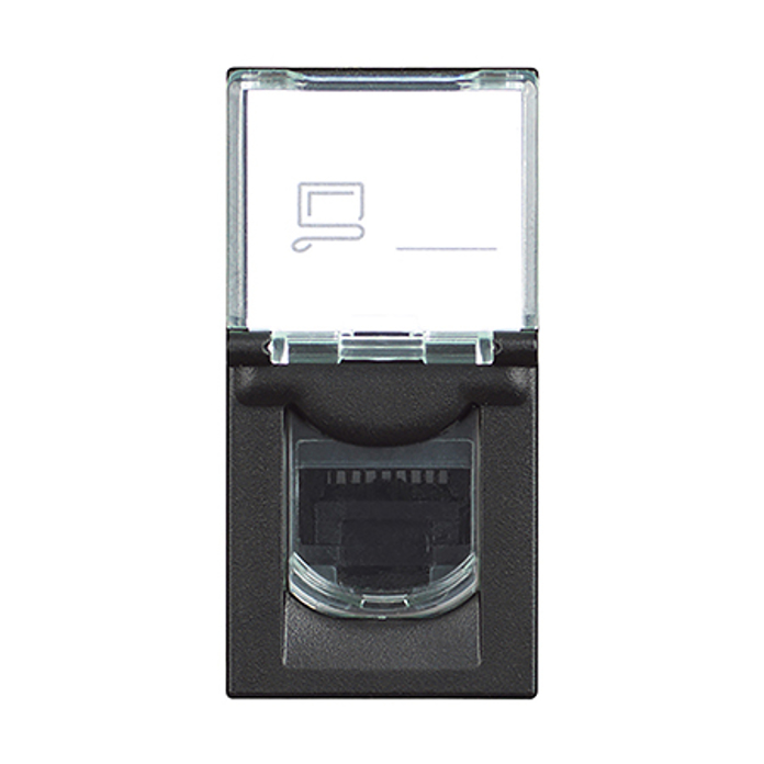 Slika Bticino Classia telefonska utičnica RJ11 1M crna RG4258RJ11