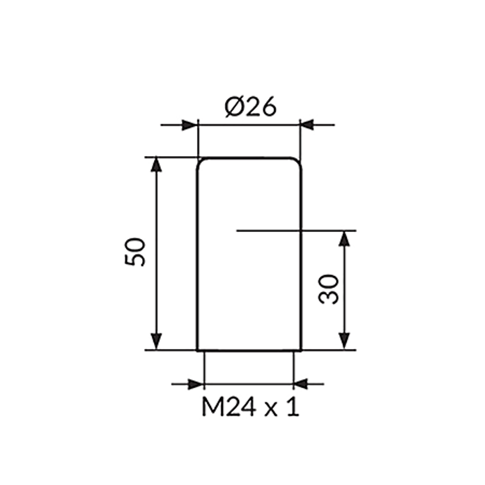 Slika Ukrasna kapa ventila 1/2" PVC PKA24B