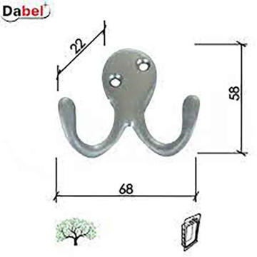 Slika Kuka za kaput DABEL V54 Mat-Hr 68/58/22 mm 0206037