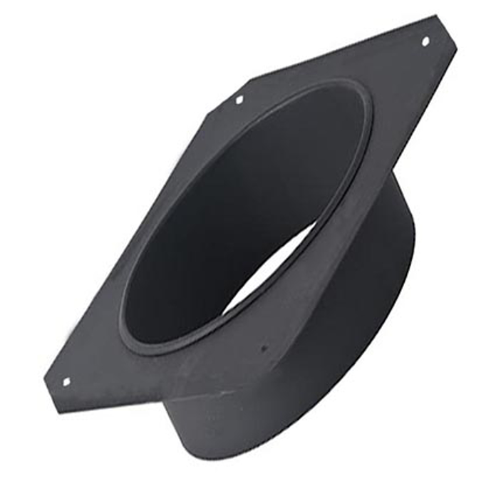 Slika Dimna štucna rozetna Ø 150 mm crna