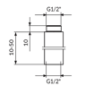 Slika Hromirani nastavak 1/2" 10 mm produžetak