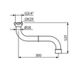 Slika Izliv S 300-18 mm sa perlatorom PIS30018