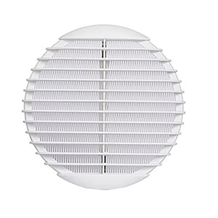 Okrugla PVC ventilaciona rešetka  sa oprugom i zaštitnom mrežicom protiv insekata