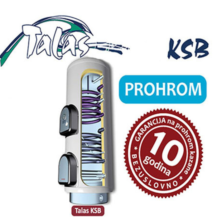 Slika Solarni bojler ELIT TALAS KSB300 INOX 300L podni sa dva izmenjivača