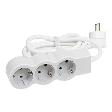 Slika Produžni kabl sa 3 utičnice + 2×USB + osigurač 1.5 m beli Legrand 694810