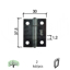 Slika Šarka brodska za vrata SP9003 ZnB 37,5x30x1,2mm (2kom) DP1  0102086
