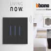 Slika Bticino Living Now crna pločica 1/2M K4949