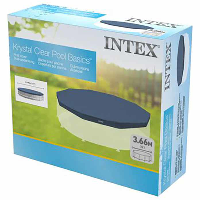 Intex pokrivač za bazen 366 cm sa metalnom konstrukcijom koji štiti vodu od prljavštine