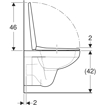 Geberit Rimfree WC šolja sa duroplast daskom
