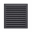 Antracit ventilaciona rešetka 150x150 mm sa horizontalnim lamelama za ventilacione otvore